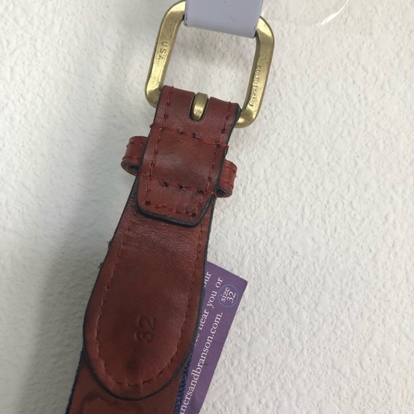 SMATHERS & BRANDON AMERICAN FLAG NEEDLEPOINT BELT - Picture 6 of 6